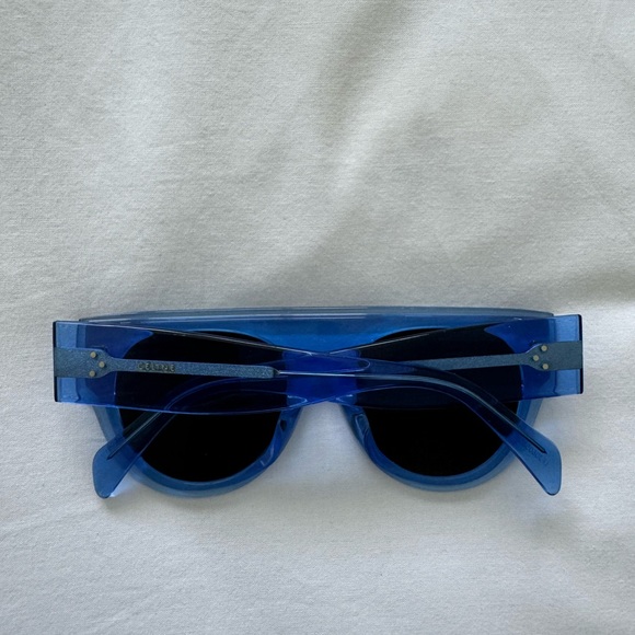 Celine Pilot Sunglasses CL400121 Light Blue/Transparent - Picture 3 of 10